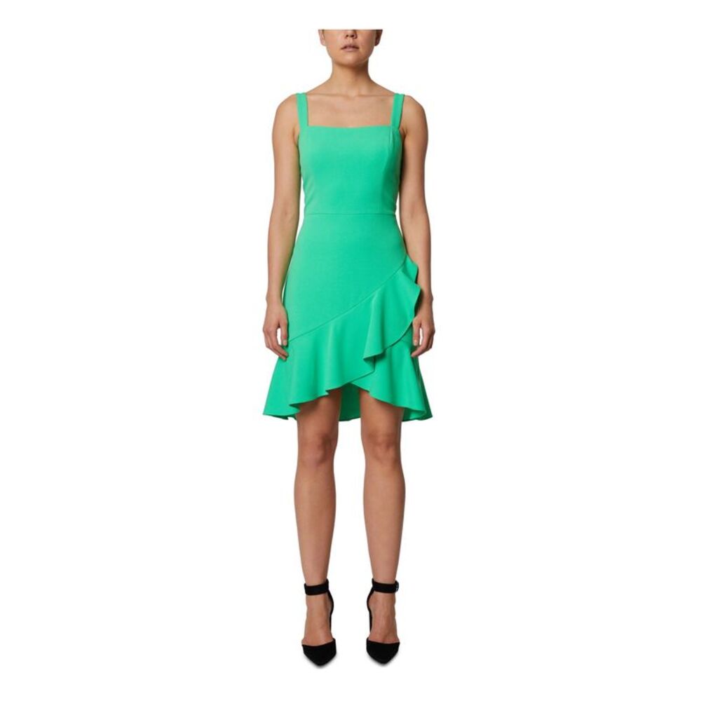 SAGE COLLECTIVE Womens Hem Sleeveless Square Neck Short Party Body Con Dress